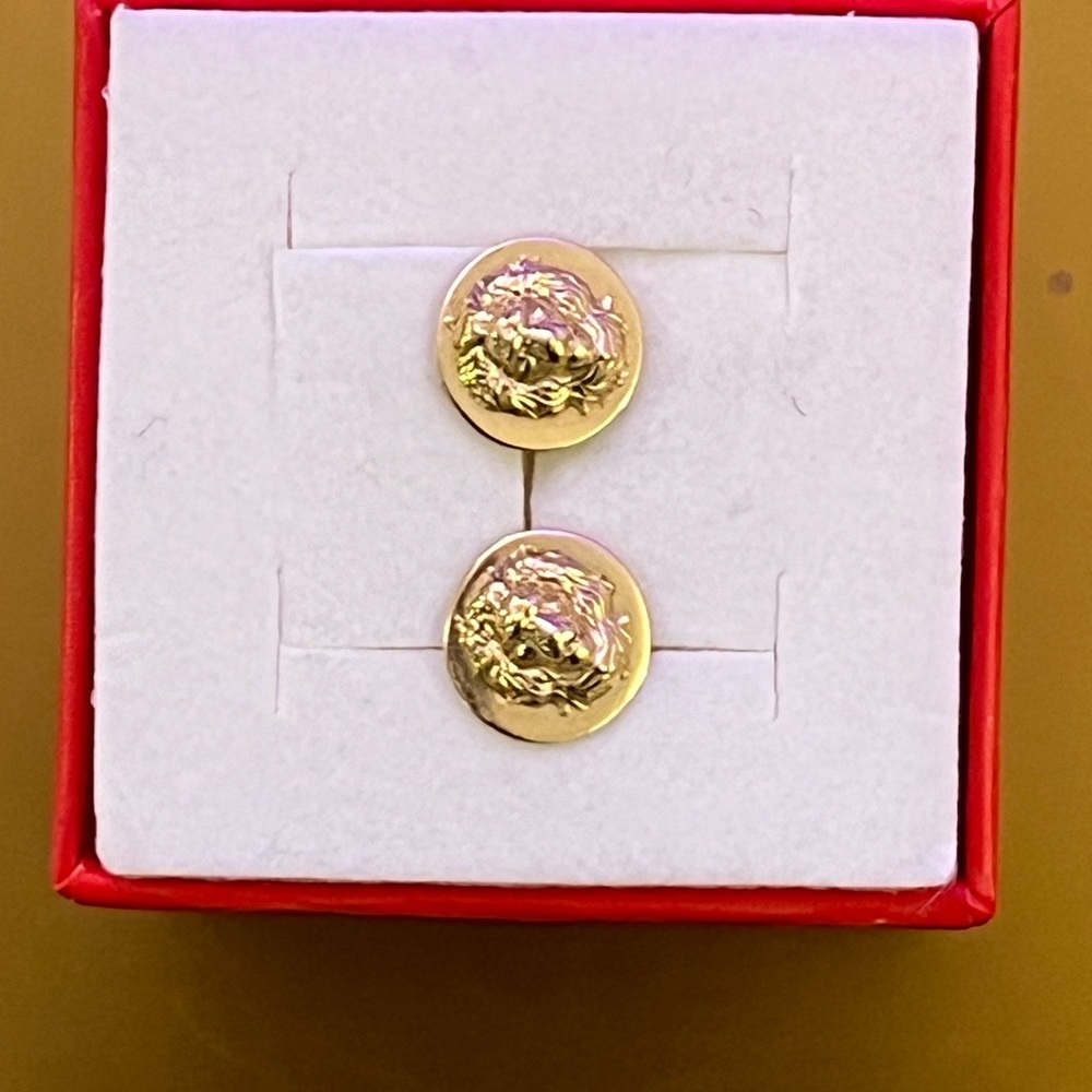 Elegant Gold Lion Head Earrings